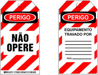 Cartão de Travamento | Perigo Não Opere 