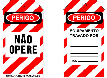 Cartão de Travamento | Perigo Não Opere 