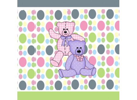 Faixa Decorativa infantil Urso com Bolinhas