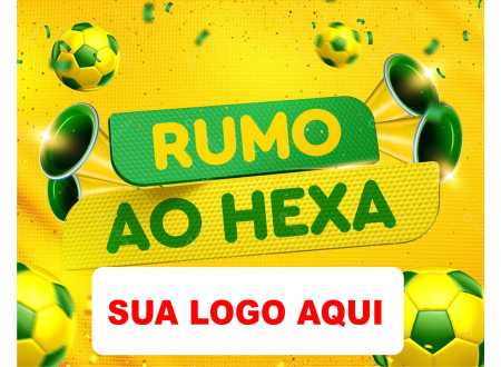 Etiqueta Autoadesiva Copa Do Mundo 2026 Hexa 10x10cm 50un hexa Rumo Ao Hexa