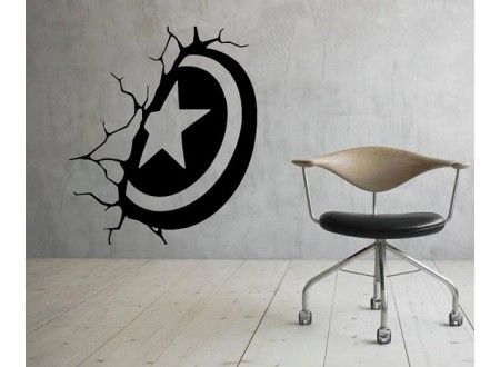 ADESIVO DE PAREDE CAPITÃO AMÉRICA