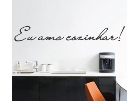 ADESIVO FRASE EU AMO COZINHAR