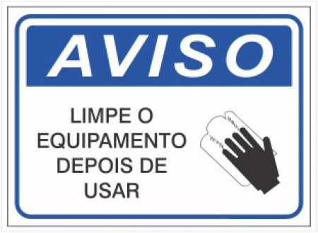 PLACA LIMPE O EQUIPAMENTO