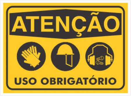 PLACA DE SINALIZAÇÃO USO OBRIGATÓRIO