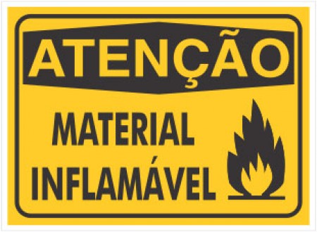 PLACA DE SINALIZAÇÃO INFLAMÁVEL