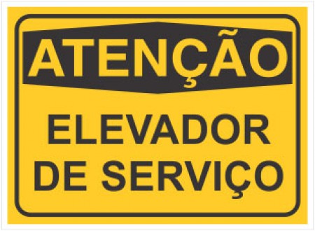 PLACA DE SINALIZAÇÃO ELEVADOR