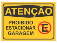 PLACA DE SINALIZAÇÃO PROIBIDO ESTACIONAR