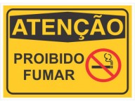 PLACA DE SINALIZAÇÃO PROIBIDO FUMAR