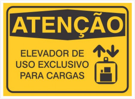 PLACA DE SINALIZAÇÃO ELEVADOR EXCLUSIVO