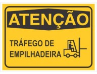 PLACA DE SINALIZAÇÃO EMPILHADEIRA