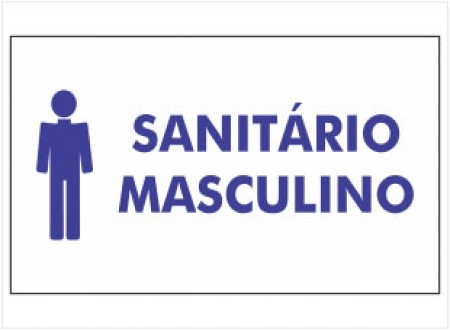 PLACA DE SINALIZAÇÃO SANITÁRIO MASCULINO 