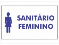 ADESIVO PLACA DE SINALIZAÇÃO SANITÁRIO FEMININO