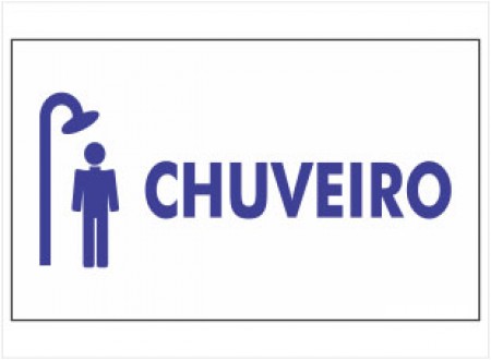 ADESIVO PLACA DE SINALIZAÇÃO CHUVEIRO